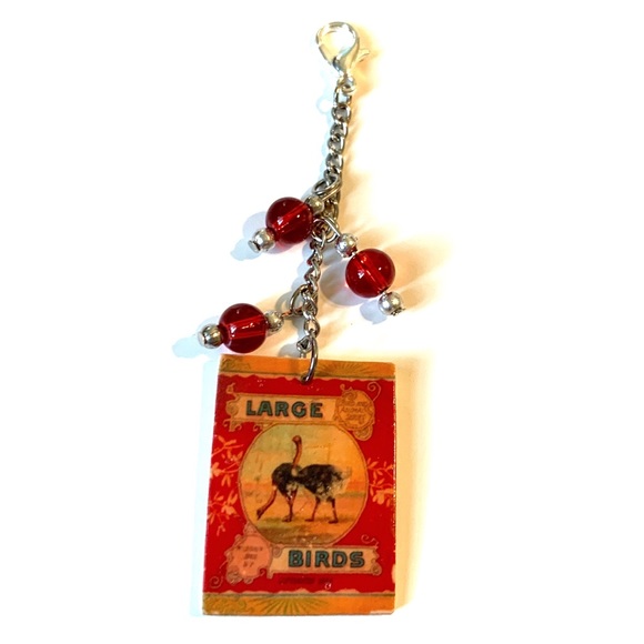 Accessories - Bird Kitsch Label Purse Zip Charm